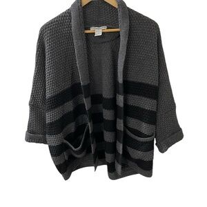 Cotton Emporium Open Front Oversized Size Small Oversized  Boyfriend Cardigan